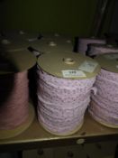 *Three Rolls of Pink Lace Edging