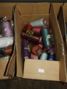 *Box Containing Mixed Cones of Coats & Other Threa