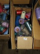 *Box Containing Mixed Cones of Coats & Other Threa