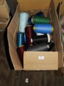 *Box Containing Mixed Cones of Coats & Other Threa