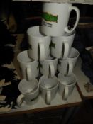 *12 White Ceramic Printed Cups