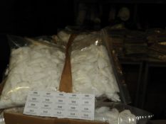 *100 Stitch on Rose Flower Details (White)