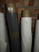 *Two Rolls of Plastic Sheeting with Faux Suede Fin