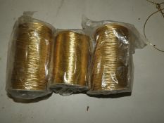 *Three 100m Rolls of Gold Elastic Thread