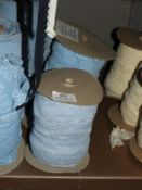 *Three Rolls of Blue Elasticated Braid Edging