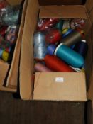*Box Containing Mixed Cones of Coats & Other Threa