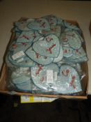 *50 Stitch On Blue Heart Sequin Panels