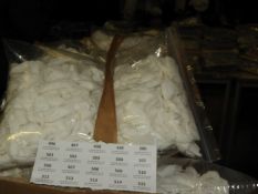 *100 Stitch on Rose Flower Details (White)