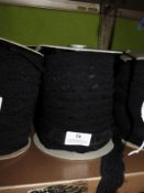 *Three Rolls of Black Lace Edging