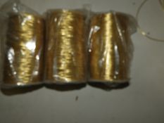 *Three 100m Rolls of Gold Elastic Thread