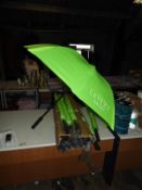 *Six Lime Green Golfing Umbrellas