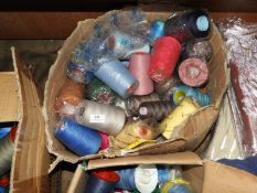 *Box Containing Mixed Cones of Coats & Other Threa
