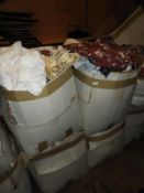 *Four Boxes of Assorted Fabric Remnants, Pillow Ca