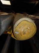 *~50m of Mustard & Brown Striped Jersey Style Fabr