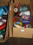 *Box Containing Mixed Cones of Coats & Other Threa
