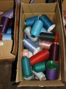*Box Containing Mixed Cones of Coats & Other Threa