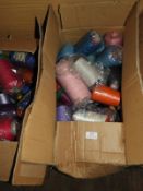 *Box Containing Mixed Cones of Coats & Other Threa