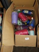 *Box Containing Mixed Cones of Coats & Other Threa
