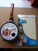 *Saladon Saucepan and a Pack of Two Tablecloths
