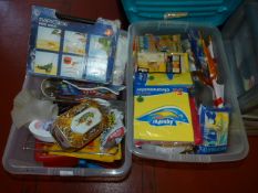 Two Boxes of Pottery, Soldering Gun, etc.