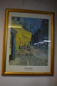 Gilt Framed Van Gogh Print - Cafe Terrace at Night