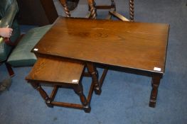 Dark Oak Coffee Table and One Nesting Table