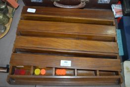 Four Wooden Gaming Counter Scoring Boxes