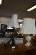 Retro Wooden Table Lamp with Musical Box - Jamaica