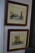 Two Framed Max Parsons Sailing Ship Prints