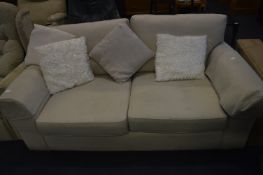 Oatmeal Upholstered Two Seat Sofa