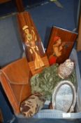 Vintage Decorative Items Including Door Stops, Clo