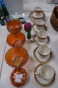 Carnival Glass, Sansom Tea Set, etc.