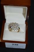 Ladies 9ct Gold Opal Cluster Ring