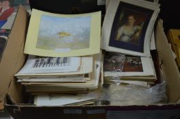Box of Small Unframed Prints