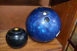 Columbia 300 Blue Bowling Ball plus and Crown Gree