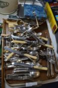 Tray Lot of Silver Plated Cutlery