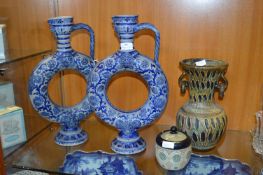 Pair of German Stoneware Drinking Vessels plus Oth