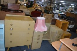 1950's Dressing Table and Matching Chest of Drawer