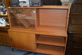 Retro Teak Effect Wall Unit