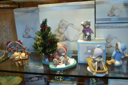 Five Me2you Teddy Bear Ornaments in Original Boxes