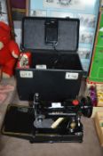 Vintage Cased Singed Electric Sewing Machine