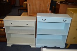 Two Painted Bookshelves