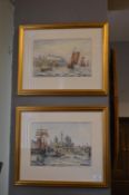 Pair of Max Parsons Sailing Prints Including Hull