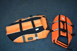 Two Fluorescent Dog Life Jackets