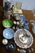Decorative Items, Coconut Bowls, Silver Plate, etc