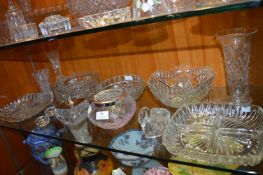 Cut Glass Crystal Fruit Bowls, Serving Dishes, vas