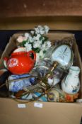 Decorative Pottery Items, Lamps, Teapots and Glass