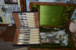 Cutlery Canteens and Assorted Silver Plated Cutler