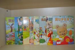 Nine Rupert the Bear Annuals