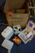 Box of Sewing Accessories, Threads, etc.